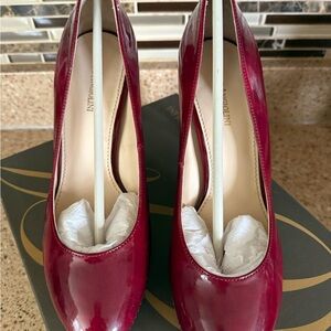 Enzo Angiolini Burgundy Patent Heels